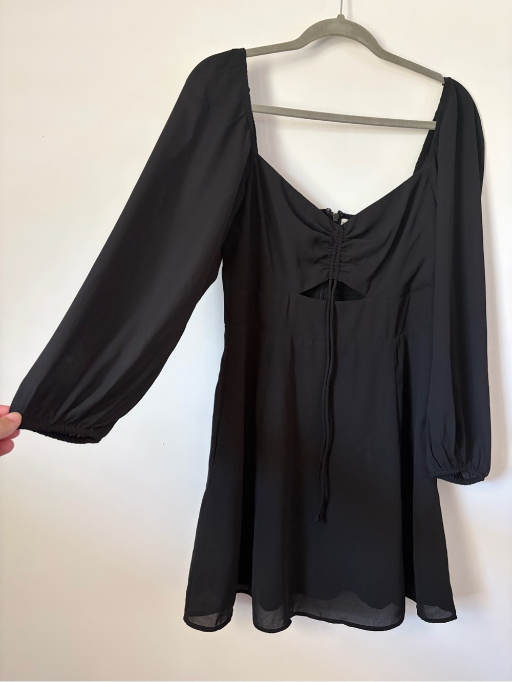 Abercrombie & Fitch black witchy mini dress size M dark romantic renaissance